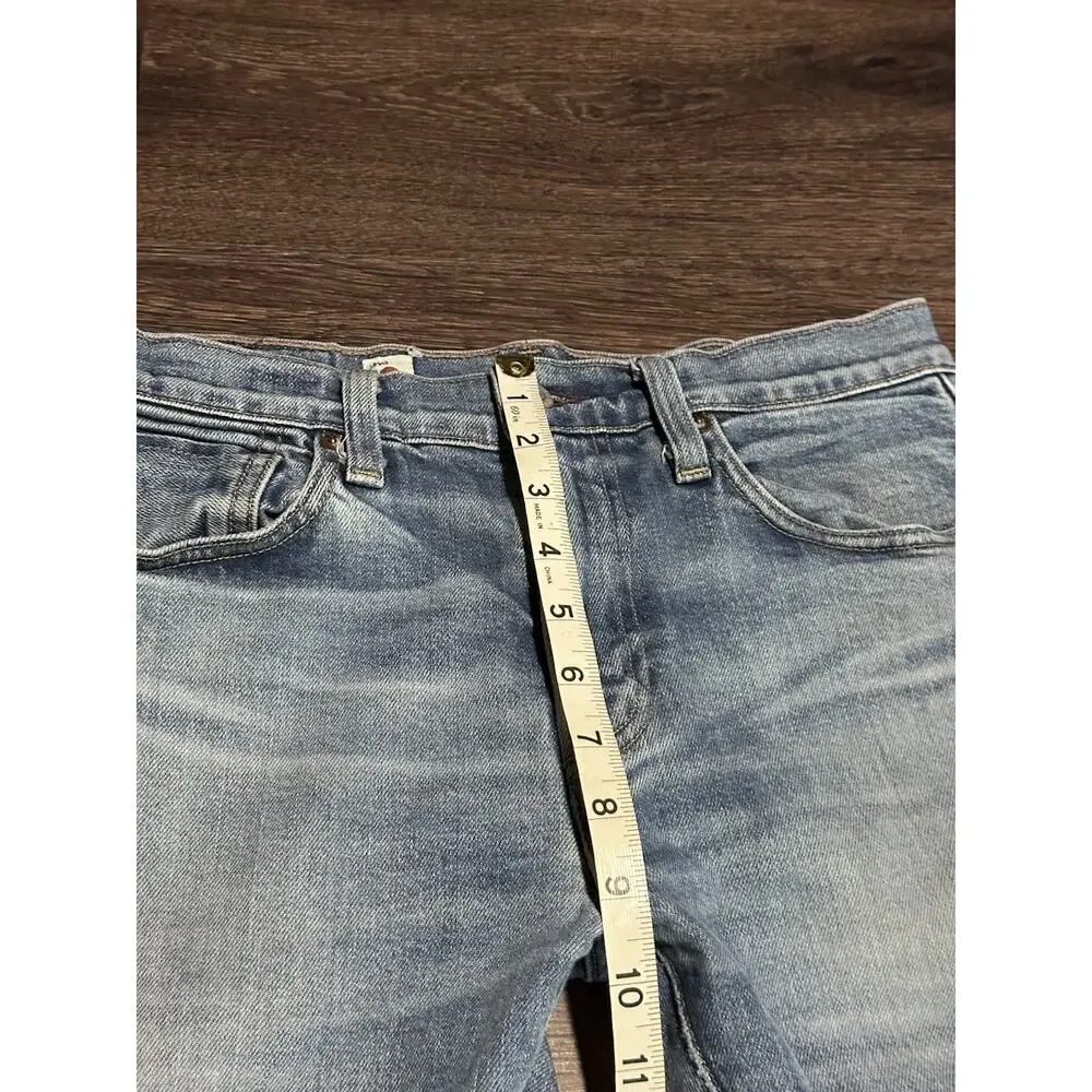 Levis 512 Slim Taper Jeans Mens 29x32 Blue Light Wash Made in Japan Denim Big E